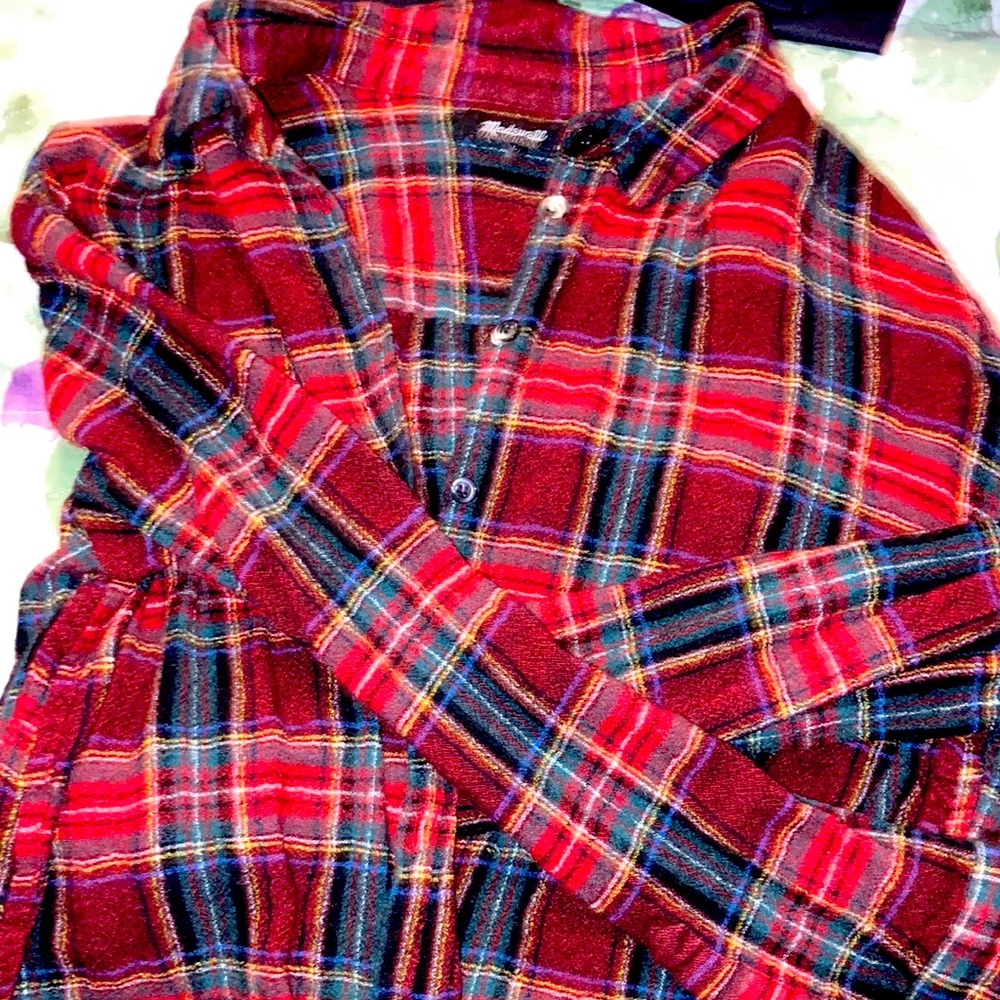 HALF OFF!! Flannel with light wear, very thin, perfect cover up